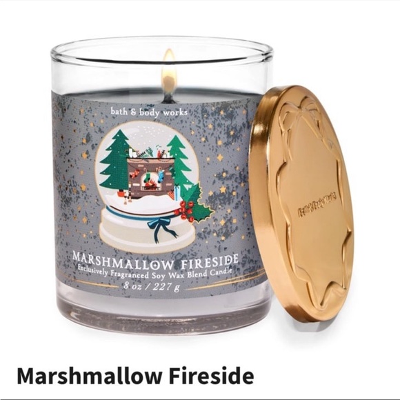 Bath and Body Works Marshmallow Fireside Single Wick Candle - Picture 1 of 1